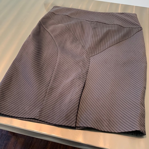 Vintage DS Lab Pinstripe Bias Cut Pencil Skirt Size 8 - Picture 4 of 10